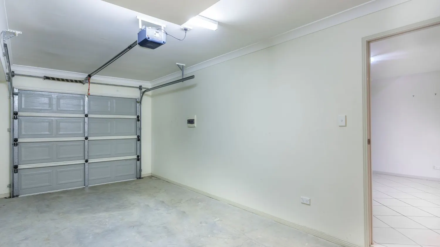 Interior of a newly installed garage door in Bulverde, TX