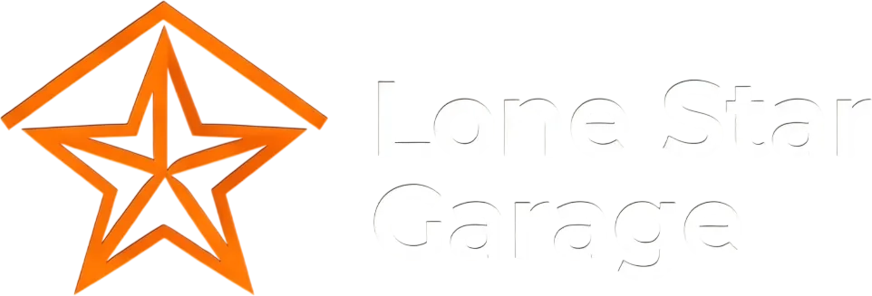 Lone Star Garage Solutions branding on a New Braunfels, TX garage project